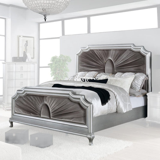 Furniture of America - Aalok E.King Bed in Silver/Warm Gray - CM7864EK-BED View 1