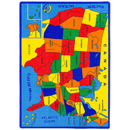 Furniture of America - Abbey 5' X 8' Area Rug in US Map - RG5114 View 1