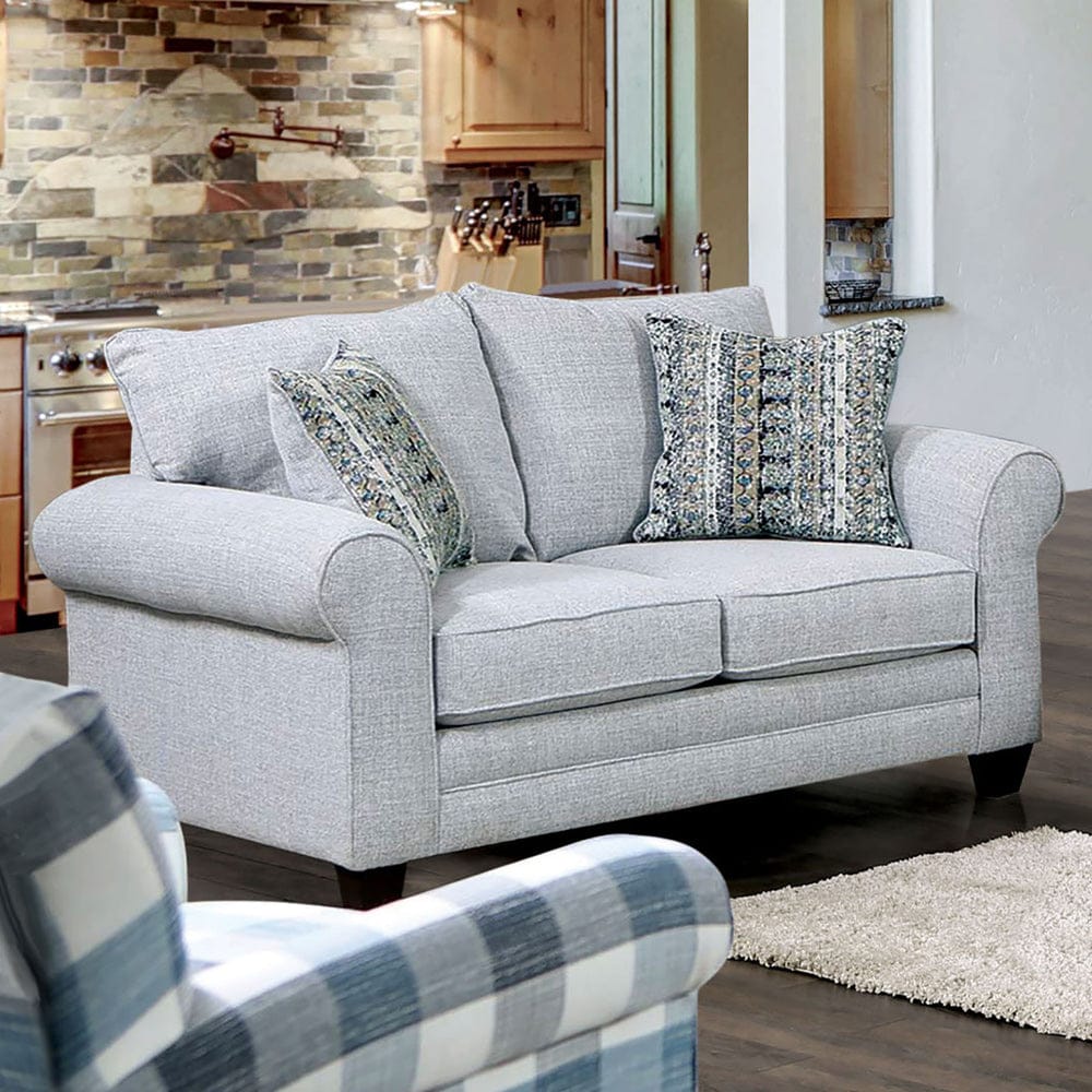 Furniture of America - Aberporth Loveseat in Gray - SM5406-LV View 1