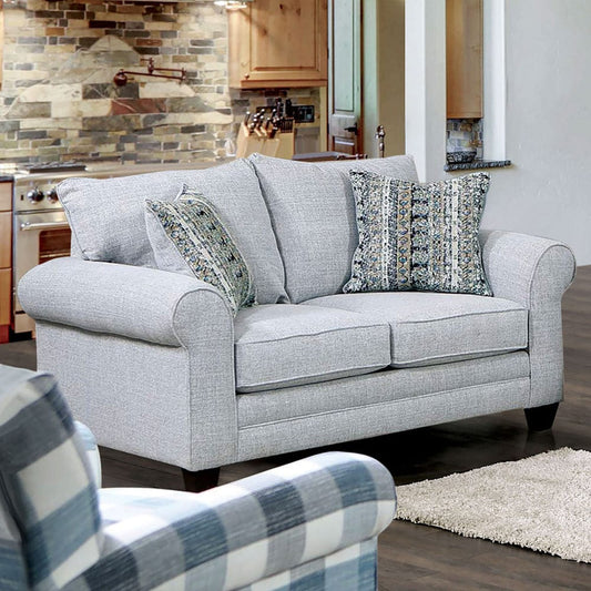 Furniture of America - Aberporth Loveseat in Gray - SM5406-LV View 1