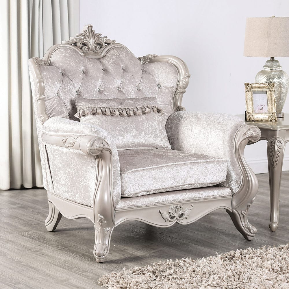 Furniture of America - Acapulco Chair in Off-White - FM65001WH-CH View 1