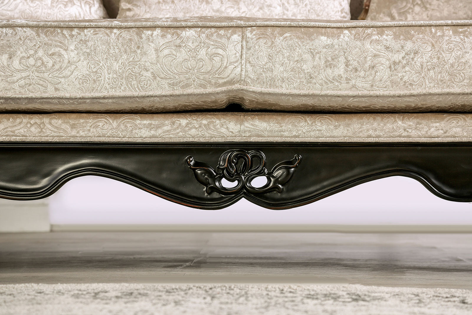 Furniture of America - Acapulco Loveseat in Black/Off-White - FM65001ES-LV View 2