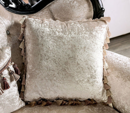 Furniture of America - Acapulco Sofa + Loveseat in Black/Off-White - FM65001ES-2PC View 5