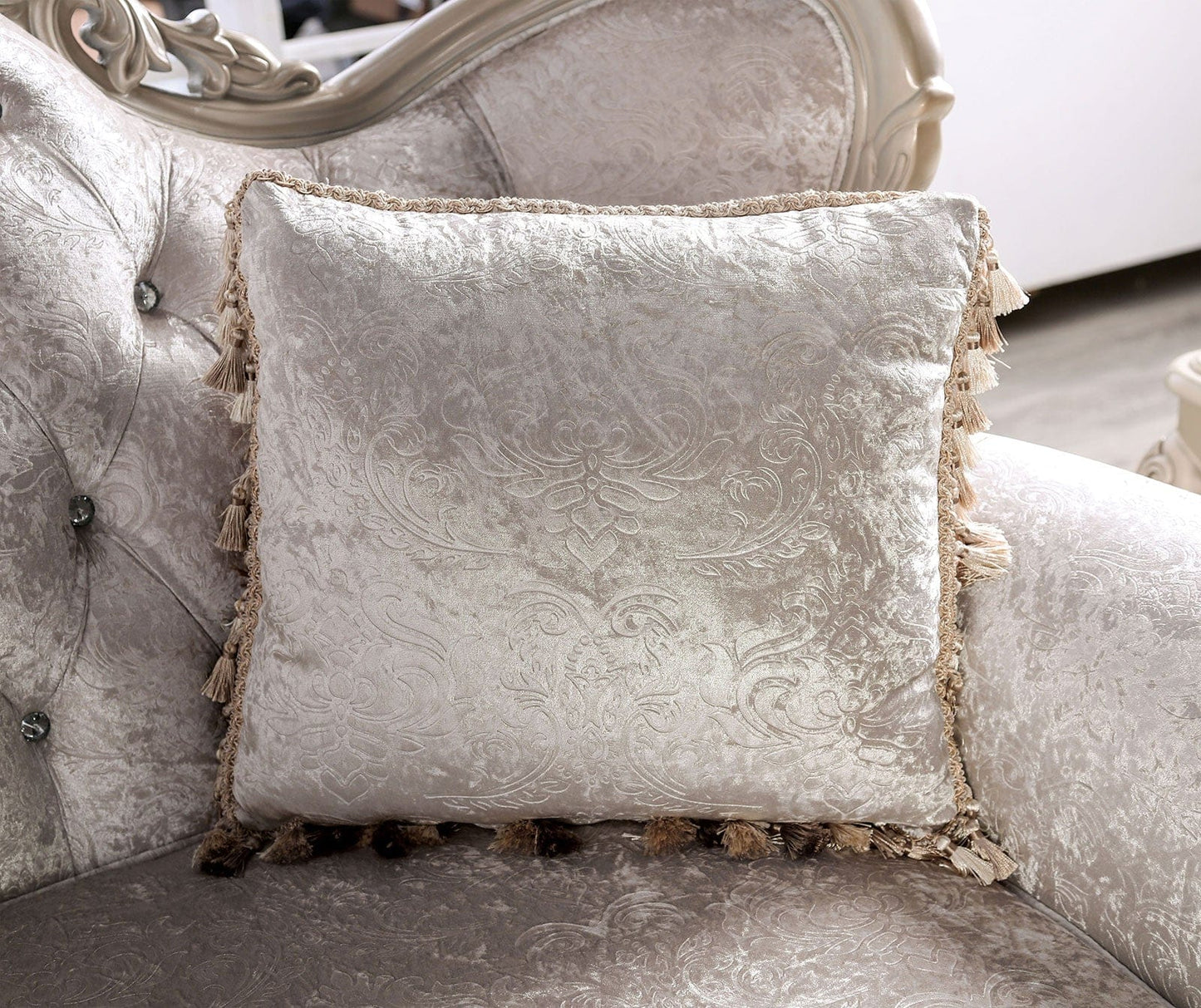 Furniture of America - Acapulco Sofa + Loveseat in Off-White - FM65001WH-2PC View 4