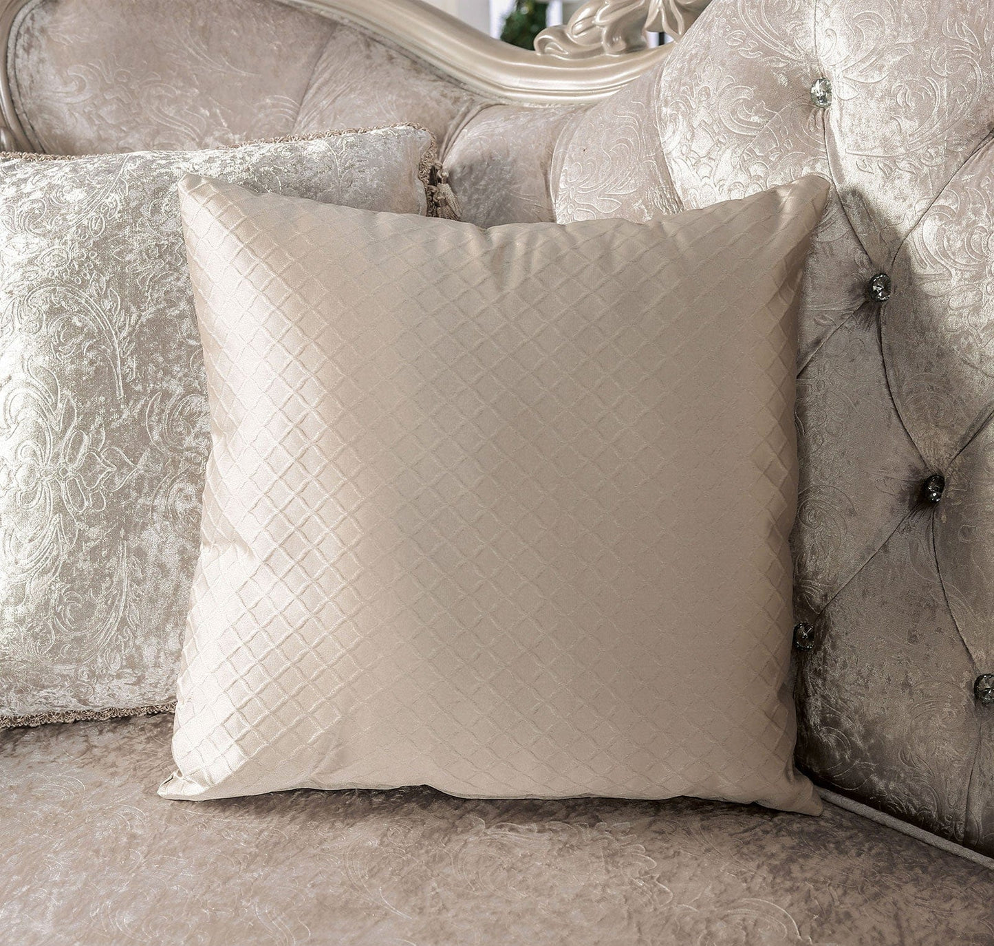 Furniture of America - Acapulco Sofa + Loveseat in Off-White - FM65001WH-2PC View 6