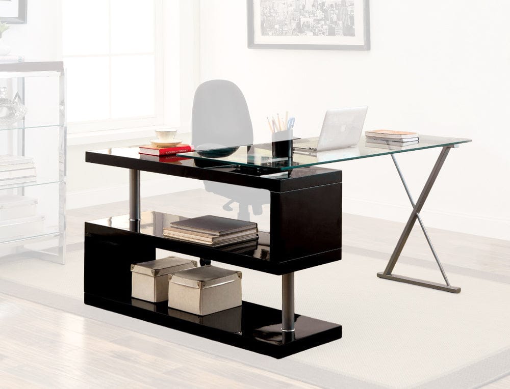Furniture of America - Acke Computer Desk in Black - CM-DK6131BK View 1