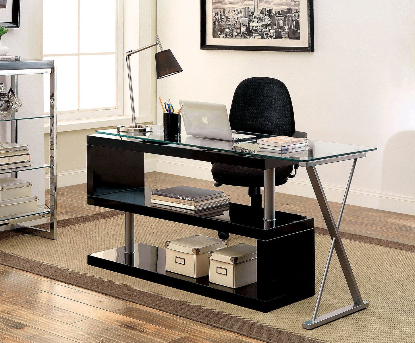 Furniture of America - Acke Computer Desk in Black - CM-DK6131BK View 2
