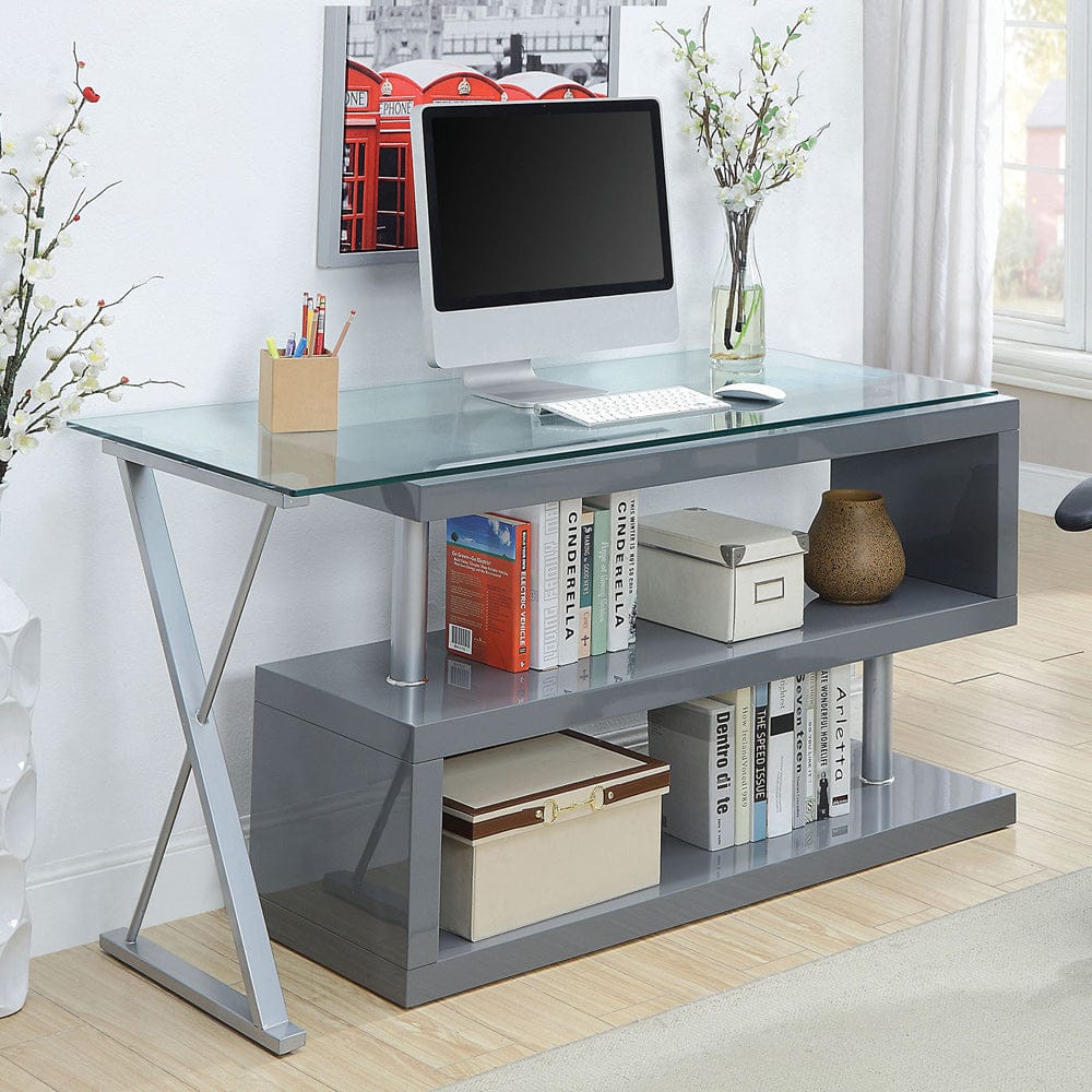 Furniture of America - Acke Computer Desk in Gray - CM-DK6131GY View 1