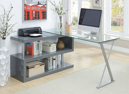 Furniture of America - Acke Computer Desk in Gray - CM-DK6131GY View 3