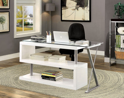 Furniture of America - Acke Computer Desk in White - CM-DK6131WH View 2