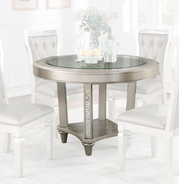 Furniture of America - Adelina Round Table in Champagne - CM3158RT View 2