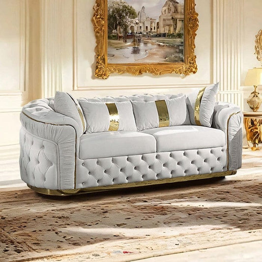 Furniture of America - Adelpha Sofa in Beige/Gold - FM67002BG-SF View 1