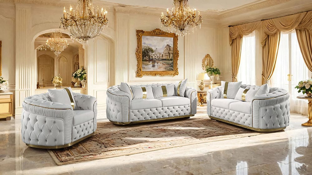 Furniture of America - Adelpha Sofa in Beige/Gold - FM67002BG-SF View 2