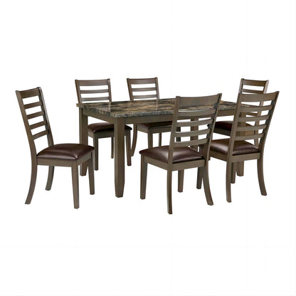 Furniture of America - Adia 7 Pc. Dinning Table Set in Brown - TM3103T-7PK View 1