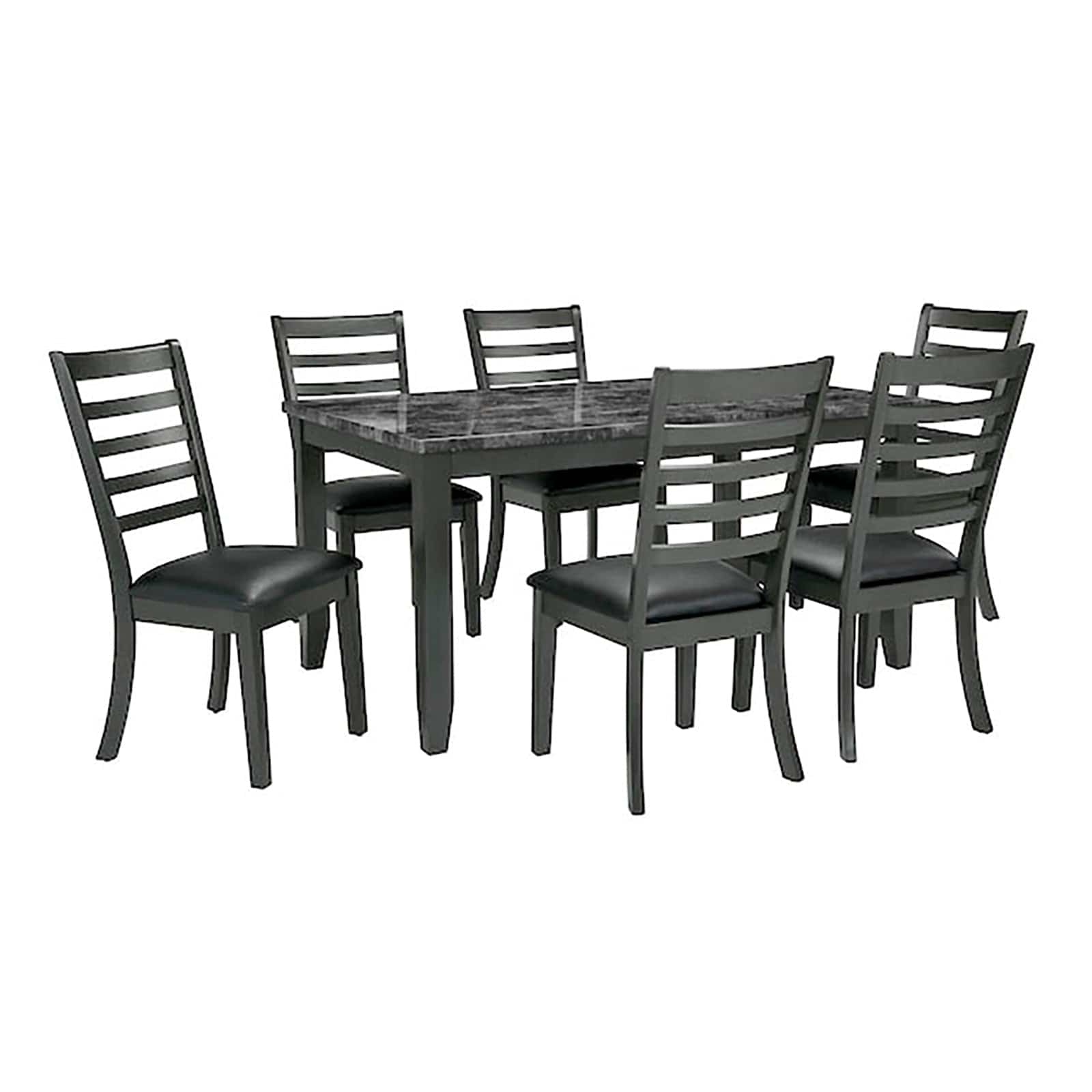 Furniture of America - Adia 7 Pc. Dinning Table Set in Dark Gray - TM3110T-7PK View 1
