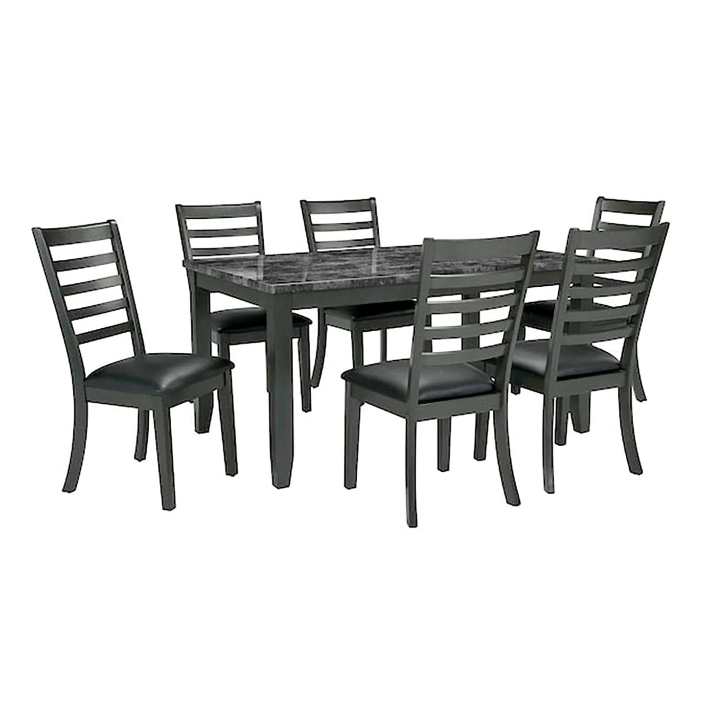 Furniture of America - Adia 7 Pc. Dinning Table Set in Dark Gray - TM3110T-7PK View 1