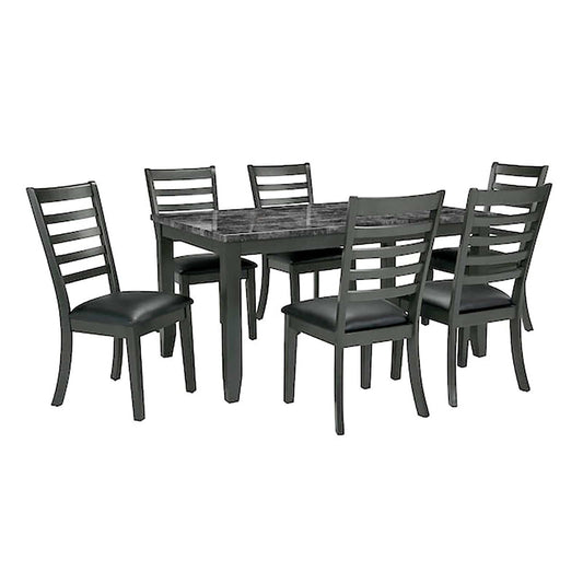Furniture of America - Adia 7 Pc. Dinning Table Set in Dark Gray - TM3110T-7PK View 1