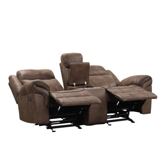 Furniture of America - Agata Loveseat in Brown - NX6001BR-LV View 2