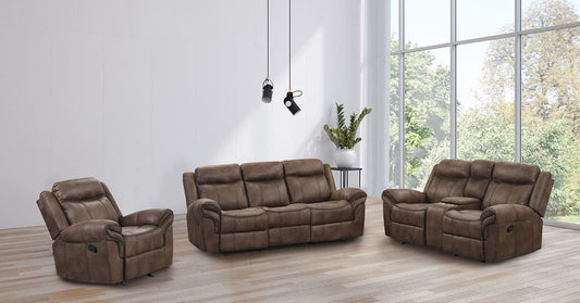 Furniture of America - Agata Sofa + Loveseat + Chair in Brown - NX6001BR-3PC View 1
