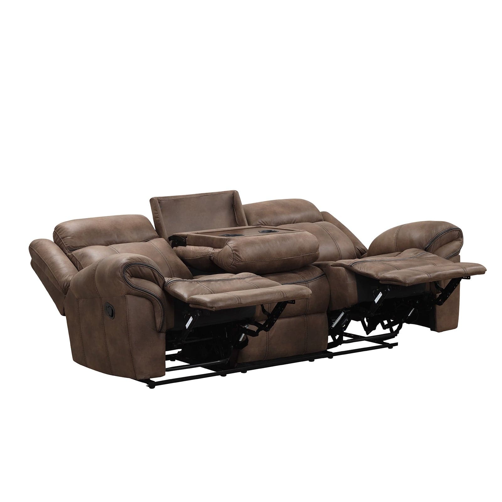 Furniture of America - Agata Sofa + Loveseat + Chair in Brown - NX6001BR-3PC View 4