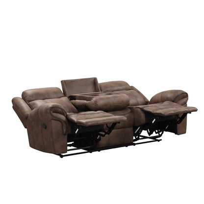 Furniture of America - Agata Sofa + Loveseat + Chair in Brown - NX6001BR-3PC View 4