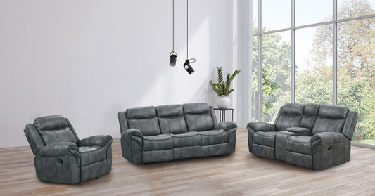 Furniture of America - Agata Sofa + Loveseat + Chair in Dark Gray - NX6001DG-3PC View 1