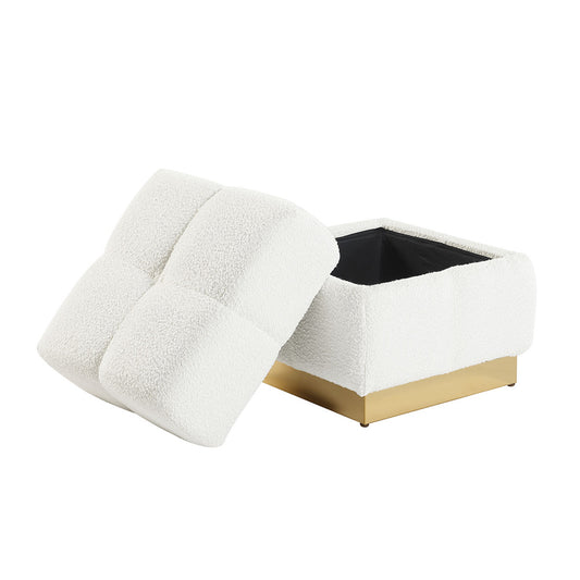 Furniture of America - Aileen Storage Stool in Beige - FM-AC8006WH View 1