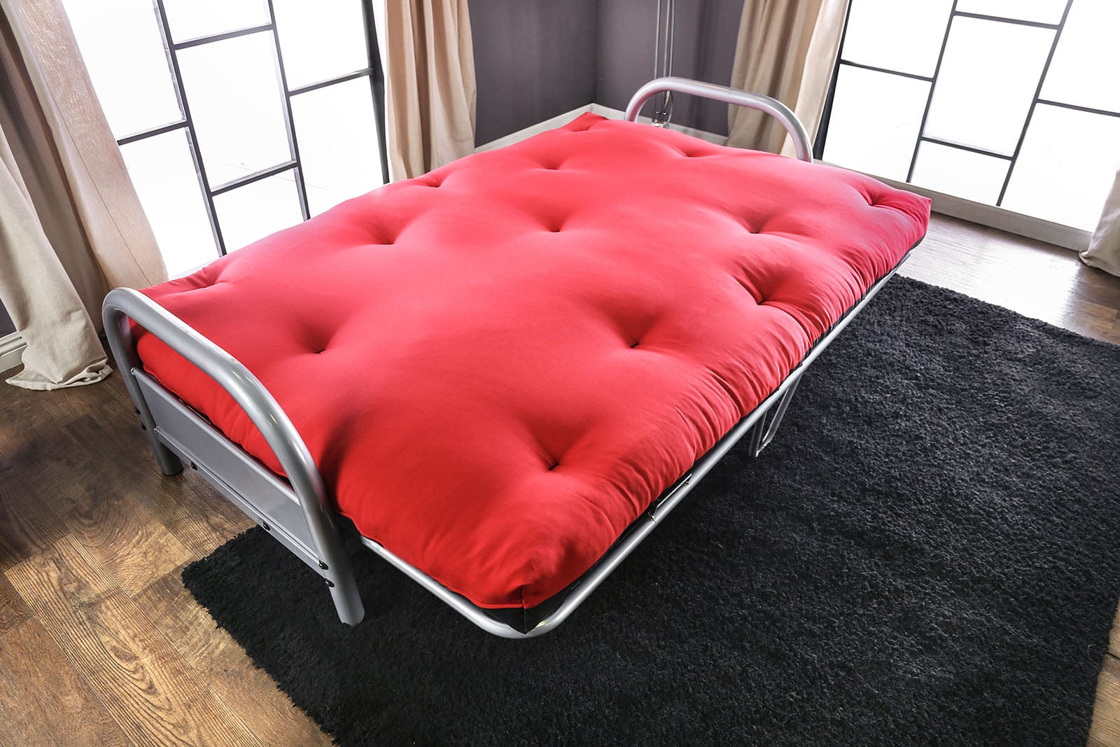 Furniture of America - Aksel Futon Mattress in Black/Red - FP-2417BR View 2