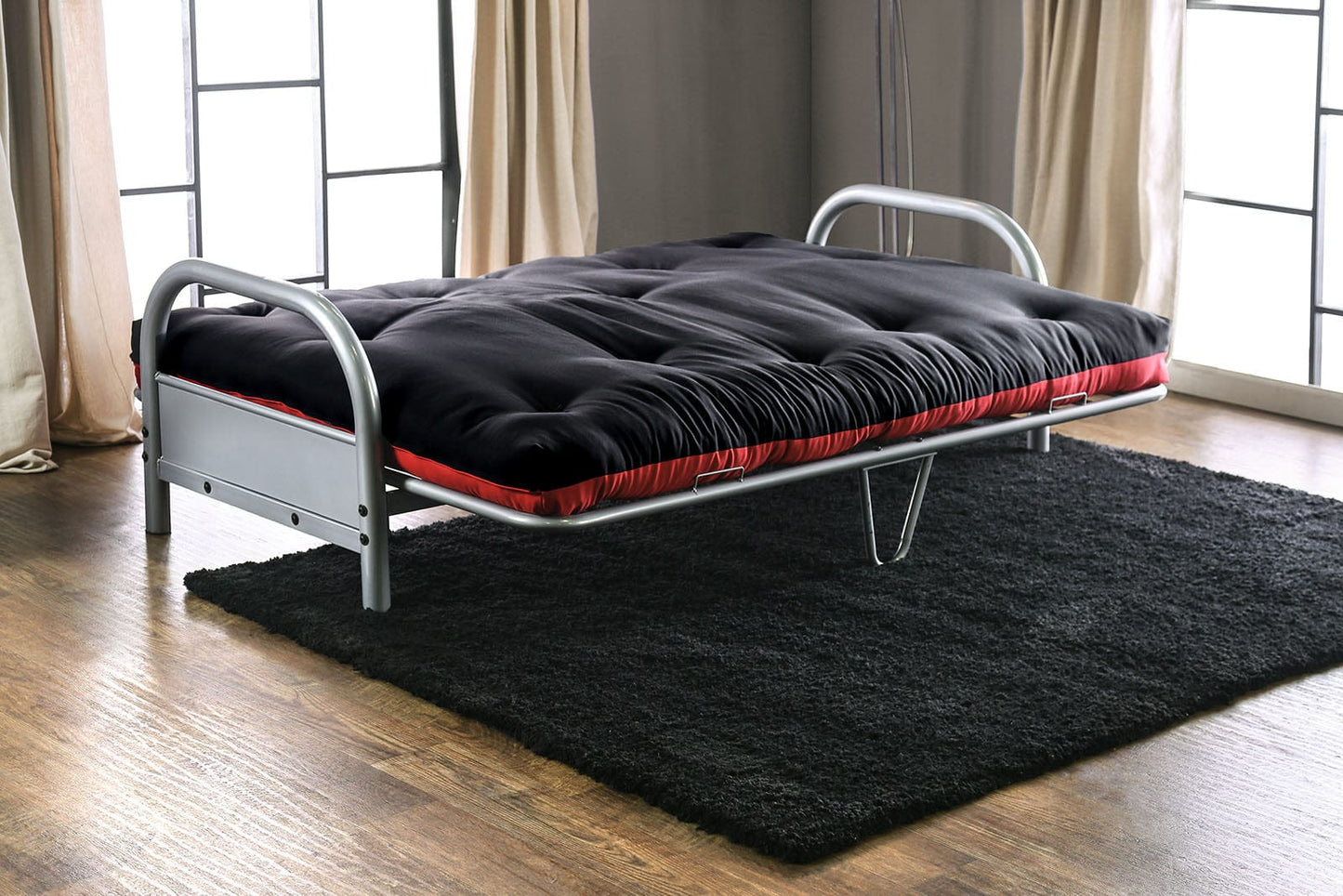 Furniture of America - Aksel Futon Mattress in Black/Red - FP-2417BR View 3