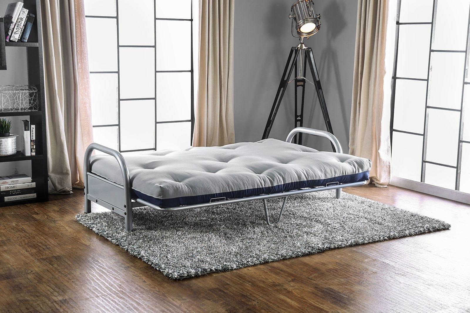 Furniture of America - Aksel Futon Mattress in Gray/Navy - FP-2417NG View 4