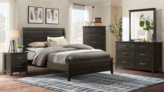 Furniture of America - Alaina 5 Pc. Queen Bedroom Set w/ Chest in Walnut - FOA7916Q-5PC-CHEST View 1