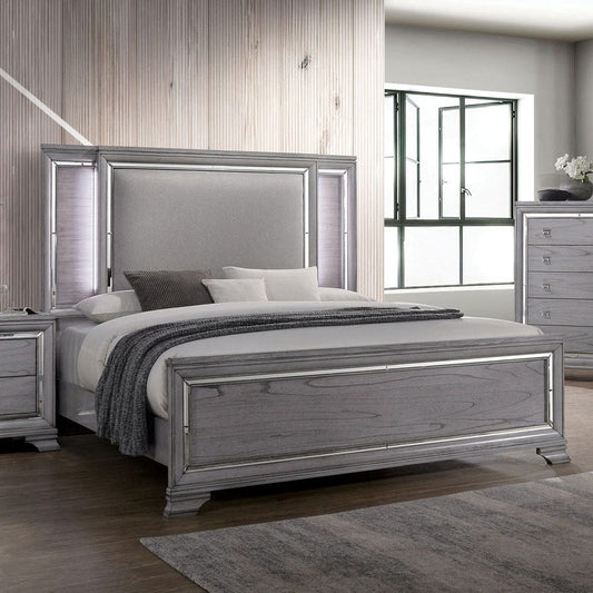 Furniture of America - Alanis Queen Bed in Light Gray - CM7579Q-BED View 1