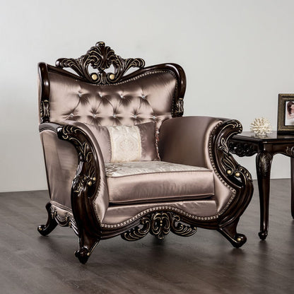 Furniture of America - Albacete Chair in Dark Cherry/Brown - FM65006BR-CH View 1