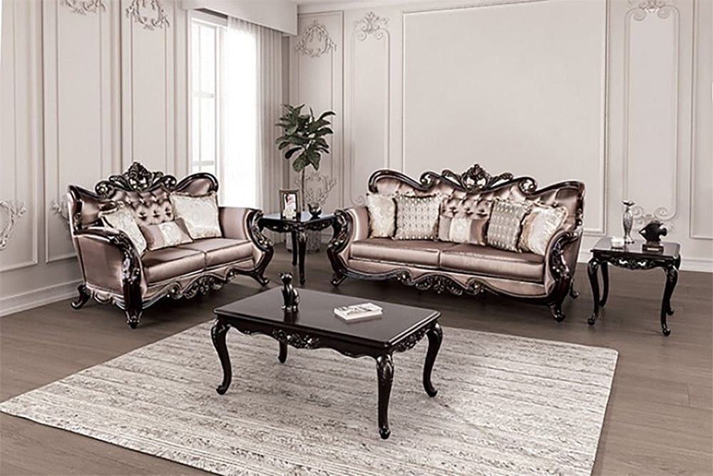 Furniture of America - Albacete Chair in Dark Cherry/Brown - FM65006BR-CH View 2