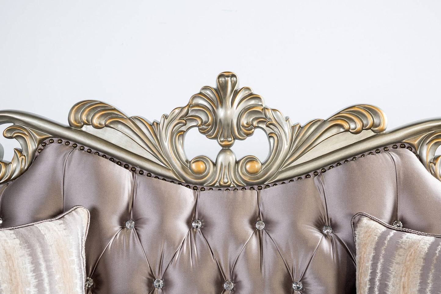 Furniture of America - Albacete Sofa + Loveseat in Champagne/Purple - FM65006PR-2PC View 6