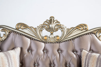 Furniture of America - Albacete Sofa + Loveseat in Champagne/Purple - FM65006PR-2PC View 6
