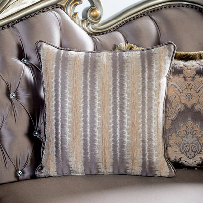 Furniture of America - Albacete Sofa + Loveseat in Champagne/Purple - FM65006PR-2PC View 7