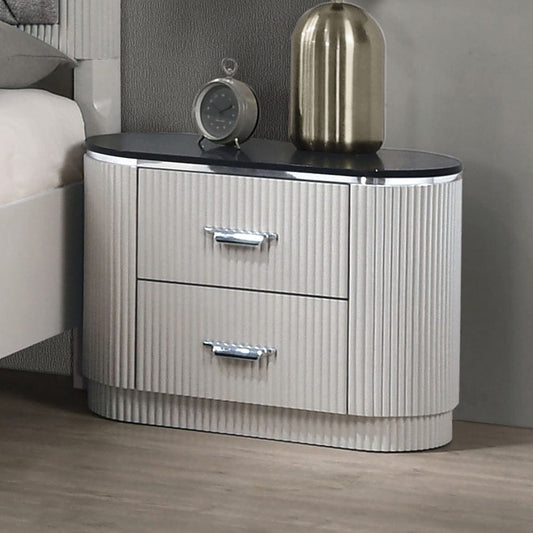 Furniture of America - Aldgate Nightstand in Light Gray - FM7244GY-N View 1