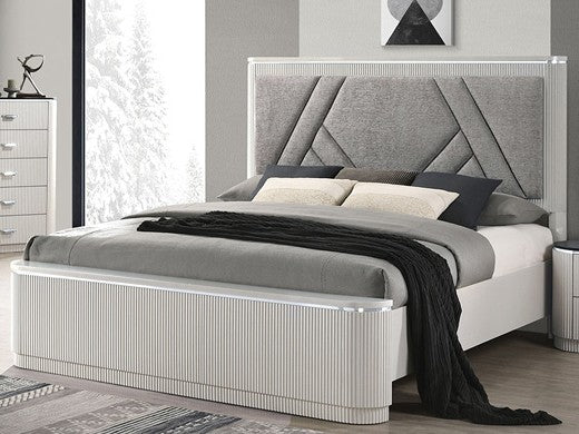 Furniture of America - Aldgate Queen Bed in Light Gray - FM7244GY-Q-BED View 1