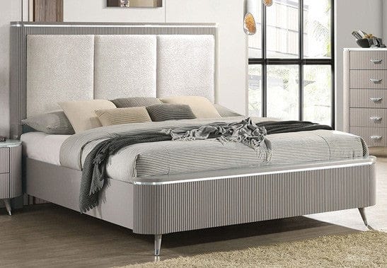 Furniture of America - Aldridge E.King Bed in Light Gray - FM7243GY-EK-BED View 1