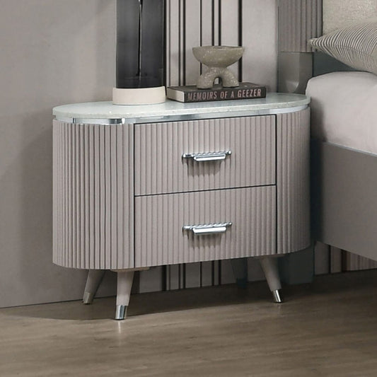 Furniture of America - Aldridge Nightstand in Light Gray - FM7243GY-N View 1