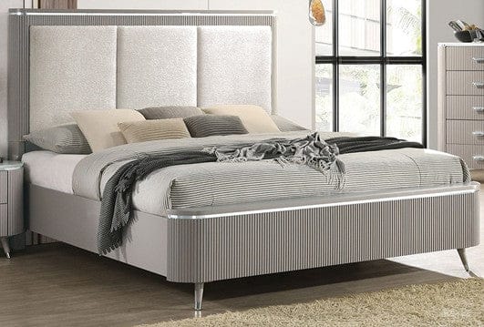 Furniture of America - Aldridge Queen Bed in Light Gray - FM7243GY-Q-BED View 1