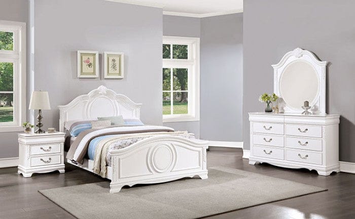 Furniture of America - Alecia 4 Pc. Full Bedroom Set in White - CM7458WH-F-4PC View 1