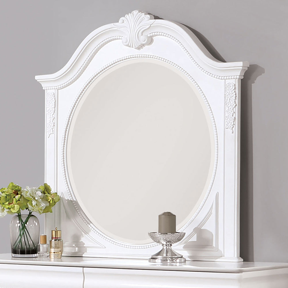 Furniture of America - Alecia Mirror in White - CM7458WH-M View 1