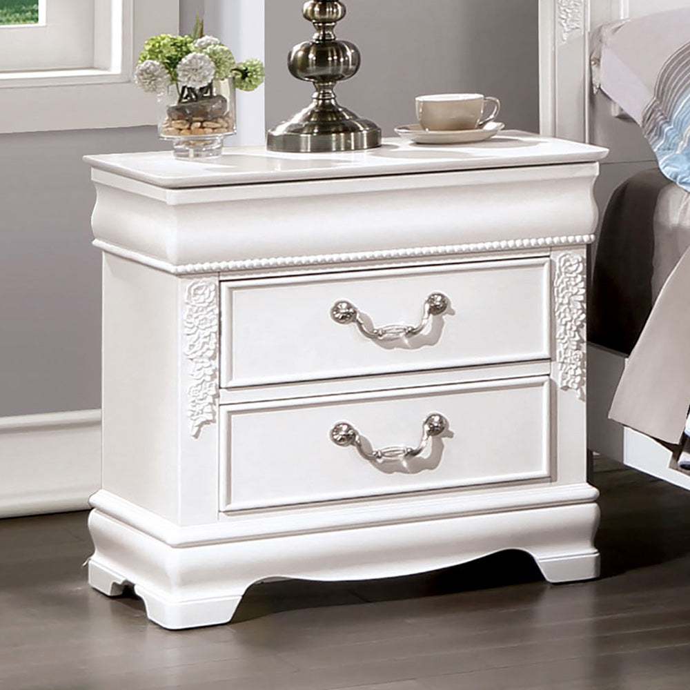 Furniture of America - Alecia Nightstand w/ USB in White - CM7458WH-N View 1