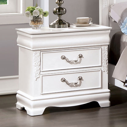 Furniture of America - Alecia Nightstand w/ USB in White - CM7458WH-N View 1
