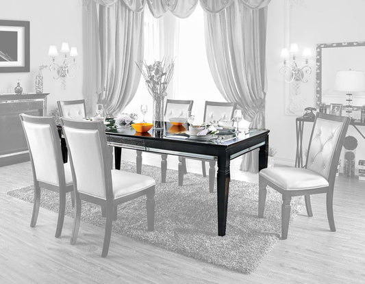 Furniture of America - Alena Dining Table in Black/Silver - CM3452BK-T View 1