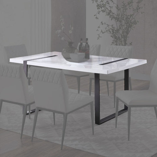 Furniture of America - Alessia Dining Table in White/Black - FOA3769T View 1