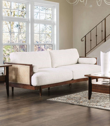 Furniture of America - Alesund Sofa in Beige/Walnut - CM9982-SF View 1