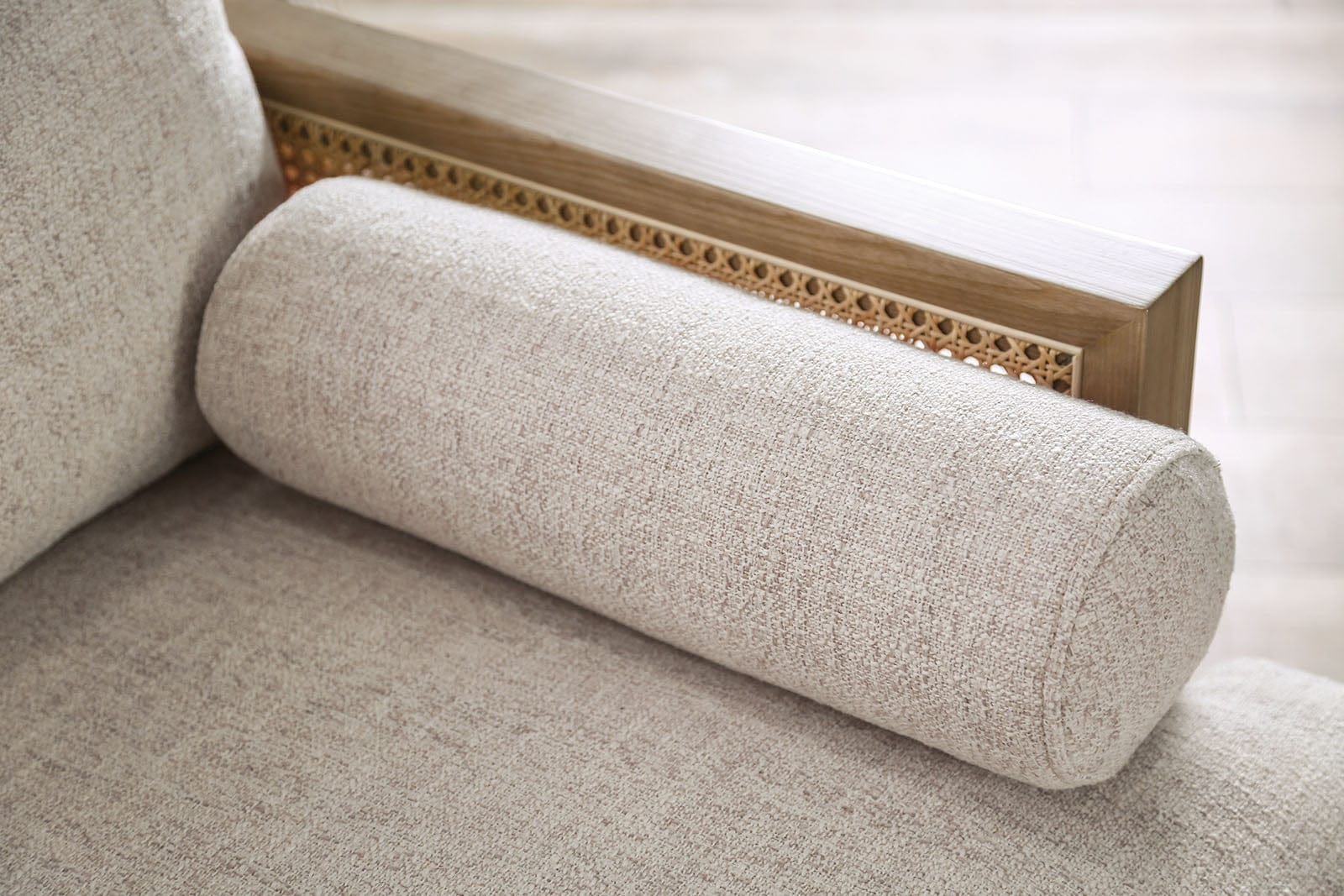 Furniture of America - Alesund Sofa + Loveseat in Beige/Light Oak - CM9981-2PC View 6